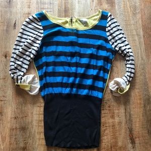Tracy Reese Multicolor Sweater Top w/ Back Zip